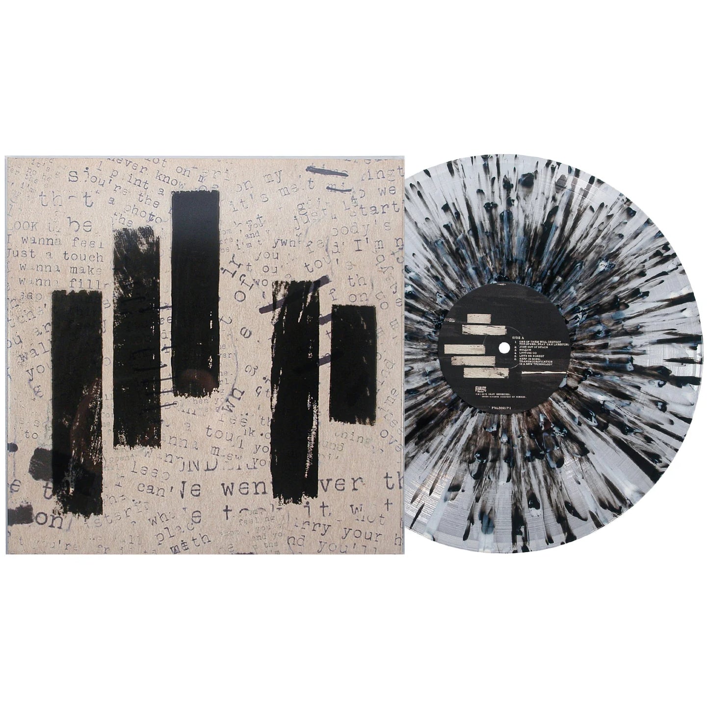 Mayday Parade - Black Lines (Bone White & Black Splatter)