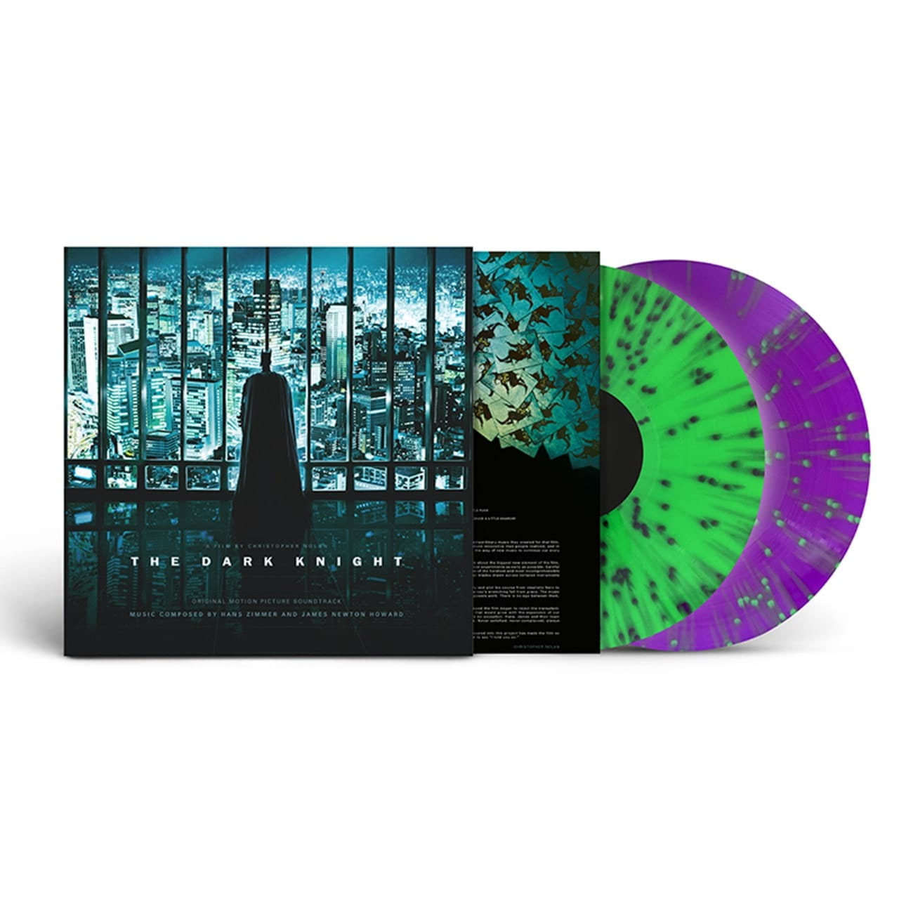 Hans Zimmer & James Newton Howard - Dark Knight, The (Soundtrack) ('Joker Inspired' Neon Green & Violet Splatter Vinyl, brick and mortar exclusive)