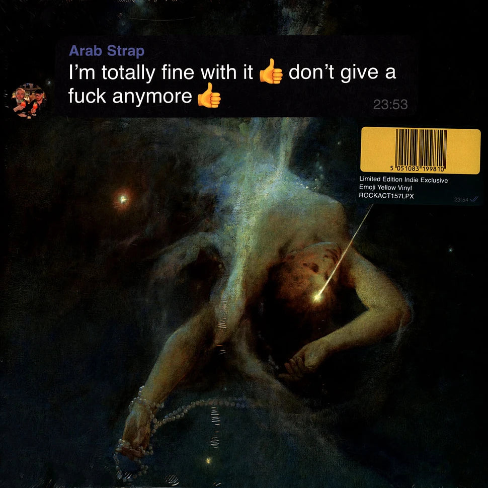 Arab Strap - I'm totally fine with it don't give a fuck anymore (Emoji Yellow Vinyl, limited indie-retail exclusive)