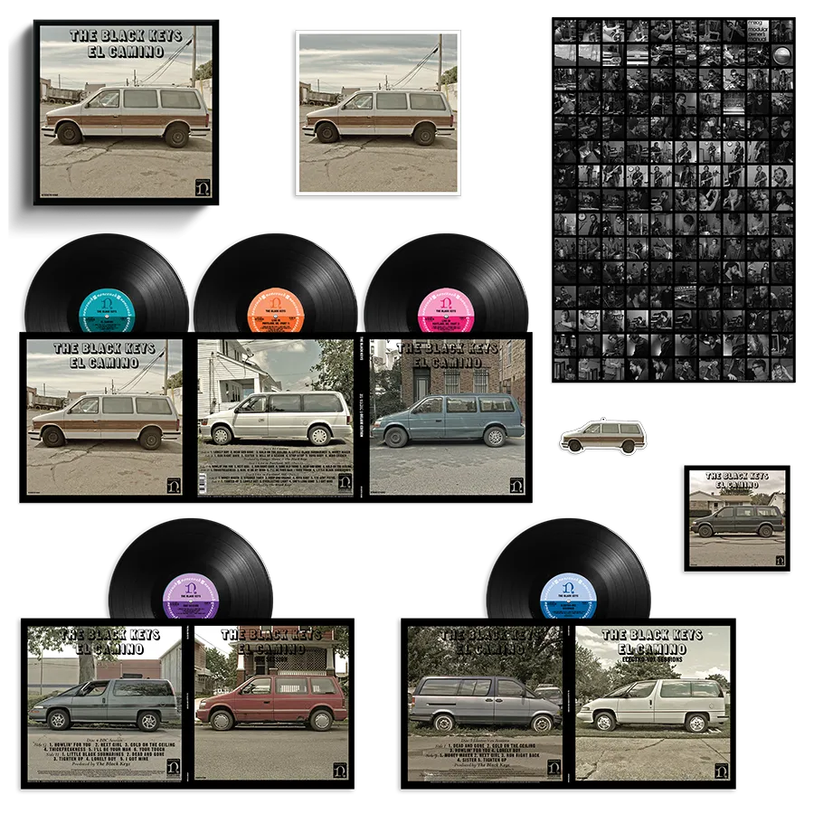 Black Keys, The - El Camino (10th Anniversary Super Deluxe Edition, remastered, previously unreleased full live concert, photo book, poster, lithograph, 'new car scent' air freshener, limited)