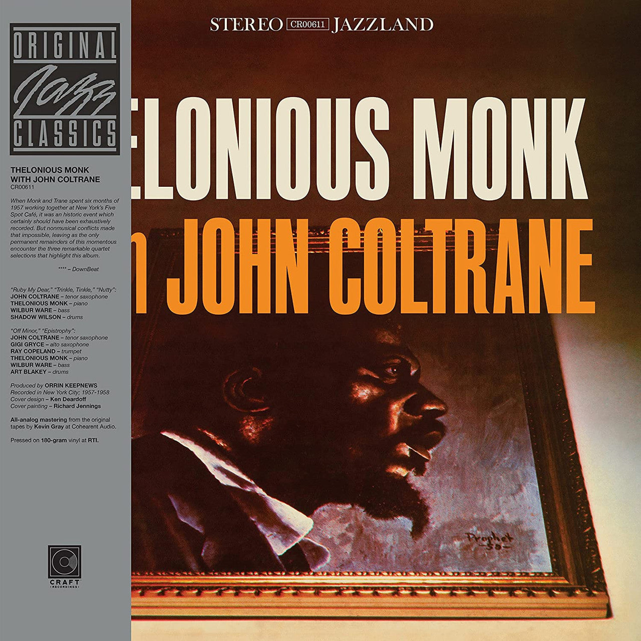 Thelonious Monk & John Coltrane - Thelonious Monk With John Coltrane (180 Gram Stereo Audiophile Vinyl)