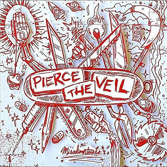 Pierce The Veil - Misadventures (Silver with Red Splatter Vinyl)