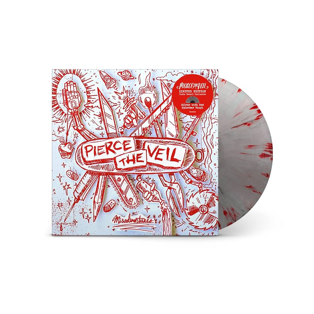 Pierce The Veil - Misadventures (Silver with Red Splatter Vinyl)