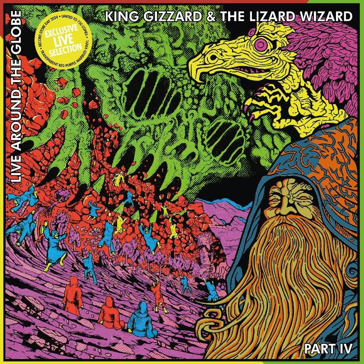 King Gizzard & The Lizard Wizard - Live Around The Globe: Part IV (Transparent Red, Purple Marbled Vinyl) (RSD 2024)