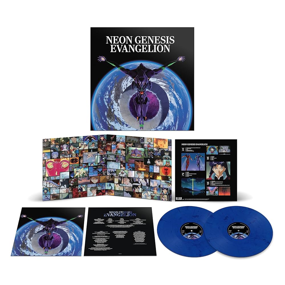 Shiro Sagisu - Neon Genesis Evangelion (Blue Translucent w/ Black Smoke Vinyl)