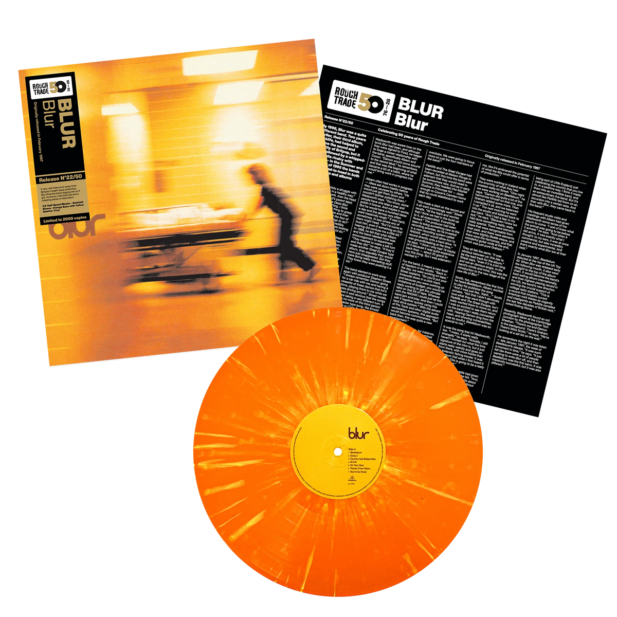 Blur - Blur (Orange Base with Yellow Splatter Vinyl)
