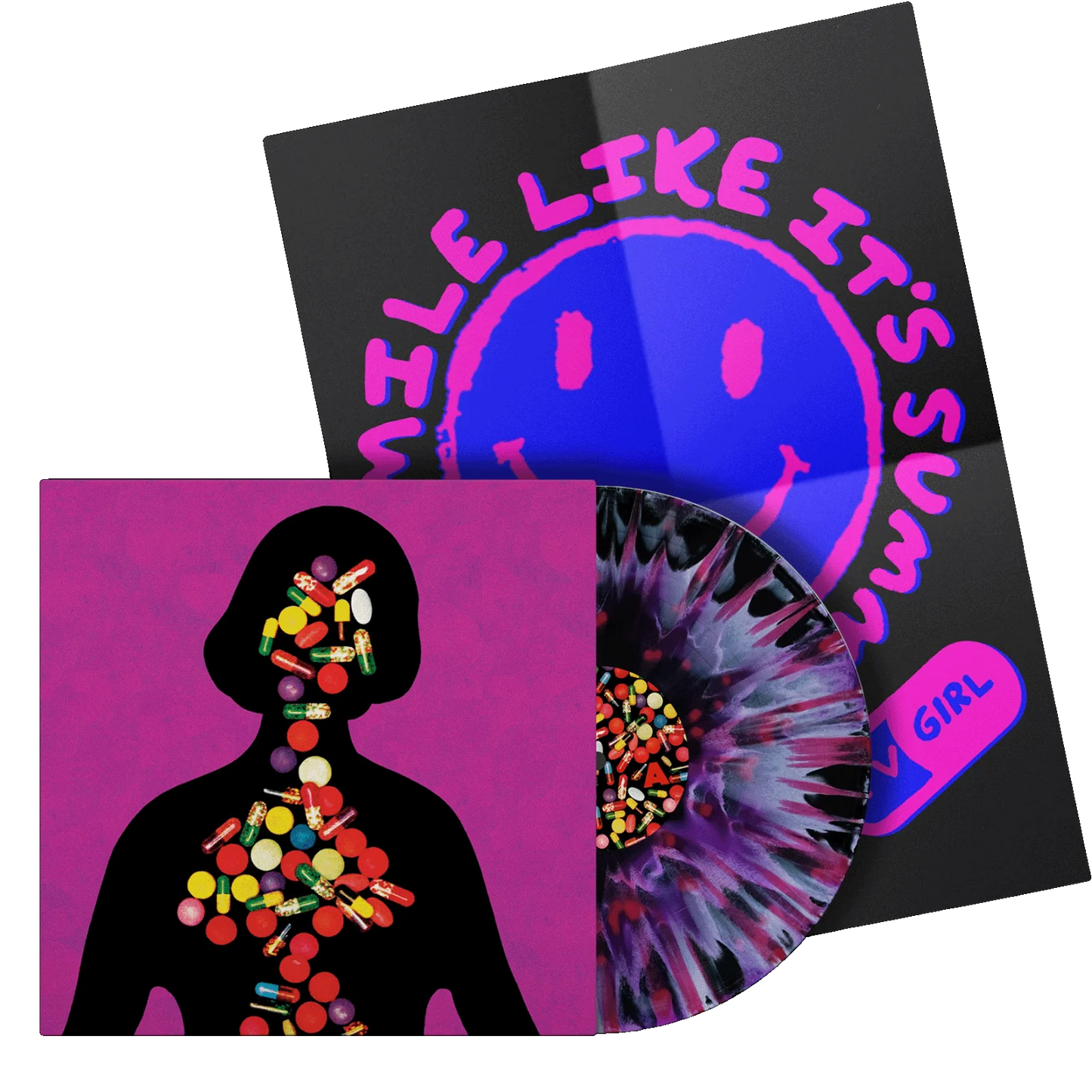 TV Girl & George Clanton - Fauxllennium (Pink & Black Splatter Vinyl)