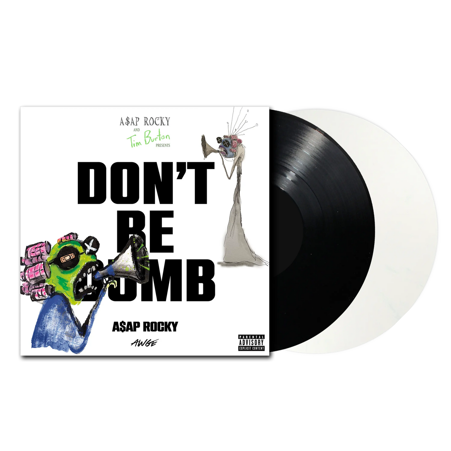A$AP Rocky and Tim Burton - Don't Be Dumb (1 Black + 1 White Vinyl)