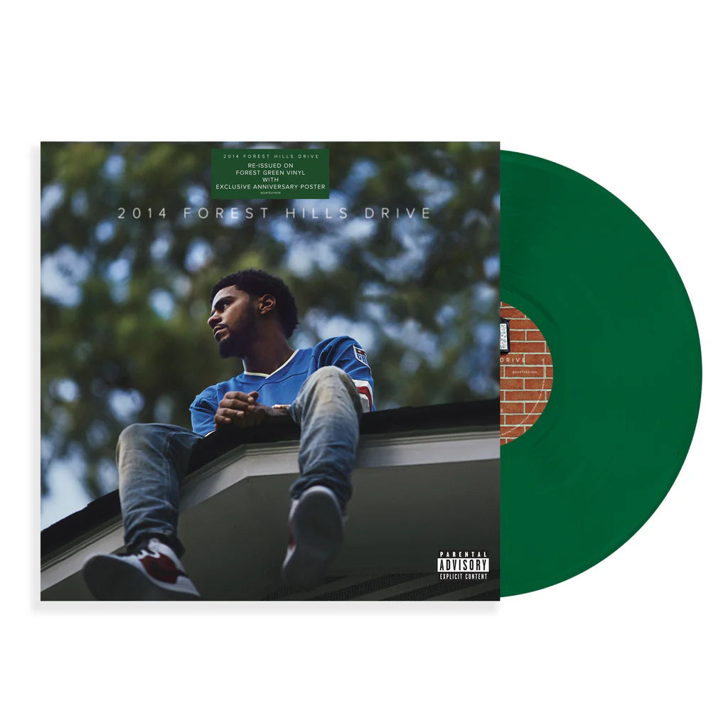 J. Cole - 2014 Forest Hills Drive (Forest Green Vinyl, 10 Year Anniversary, poster, indie-retail exclusive)