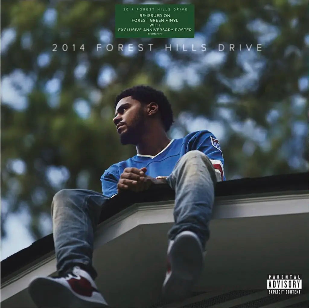 J. Cole - 2014 Forest Hills Drive (Forest Green Vinyl, 10 Year Anniversary, poster, indie-retail exclusive)