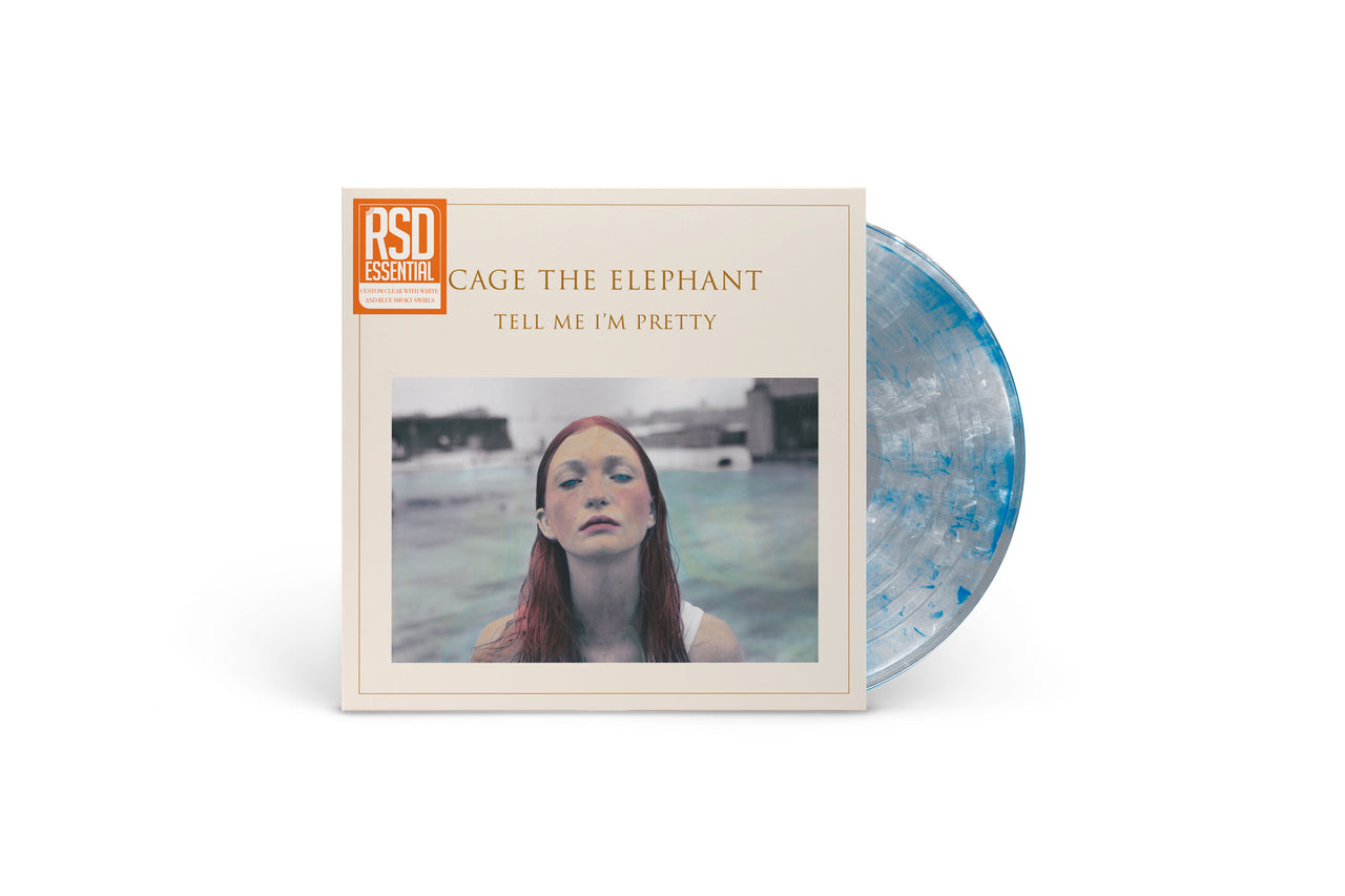Cage The Elephant - Tell Me I'm Pretty (RSD Essential Custom Clear with White & Blue Smoky Swirls)