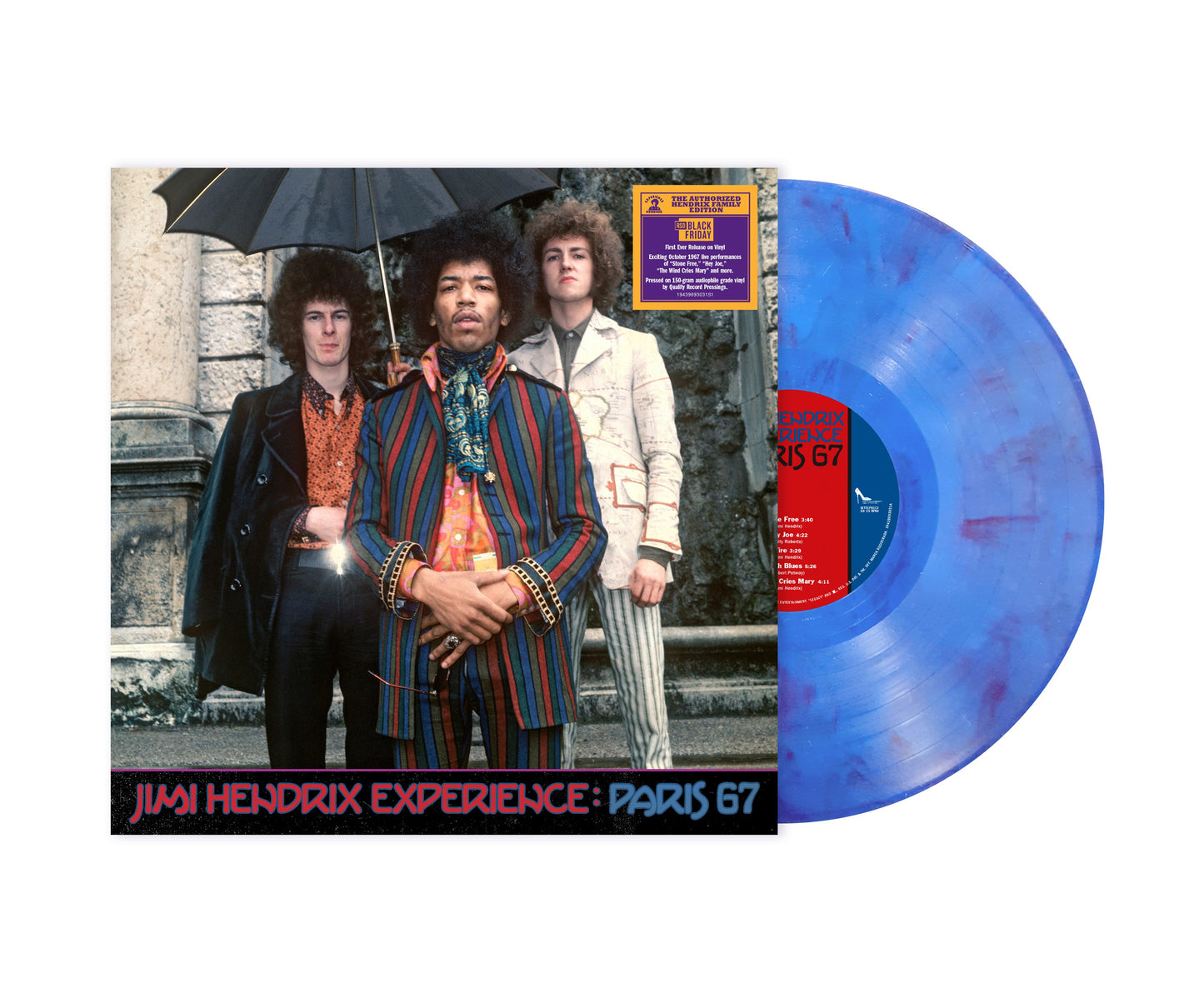 Jimi Hendrix Experience - Paris 67 (150G Blue & Red Mix Vinyl)