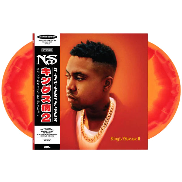 Nas - King's Disease II (Red & Tangerine Colored Vinyl, OBI, gold foil)