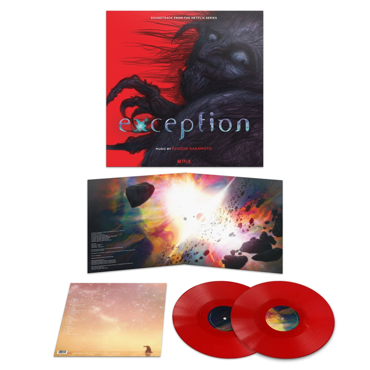 Ryuichi Sakamoto - Exception (Soundtrack From The Netflix Anime Series, Solar 2LP Red 150 Gram Vinyl, gatefold, original art from the series)