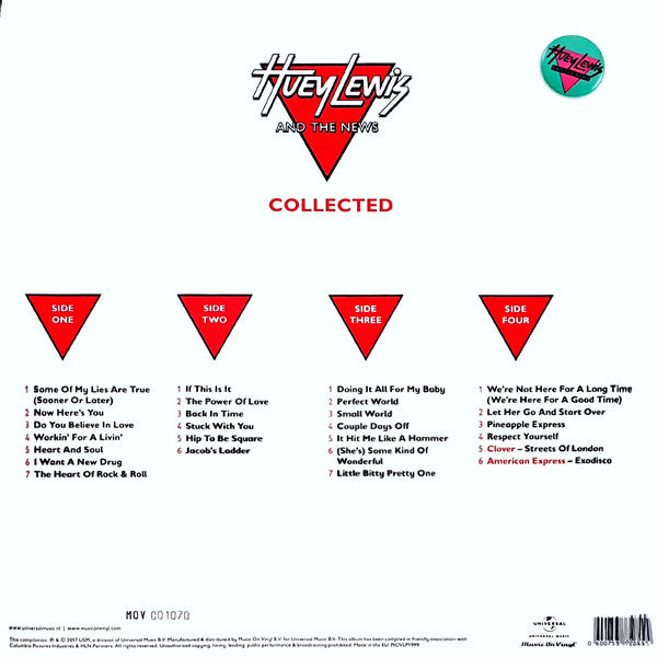 Huey Lewis & The News - Collected (2LP 180 Gram Black Audiophile Vinyl, gatefold, PVC sleeve, booklet)