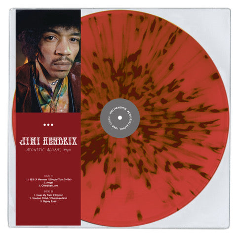 Jimi Hendrix – Acoustic Alone, 1968 (Limited Edition, Unofficial Release, Red/Black Splatter Vinyl)