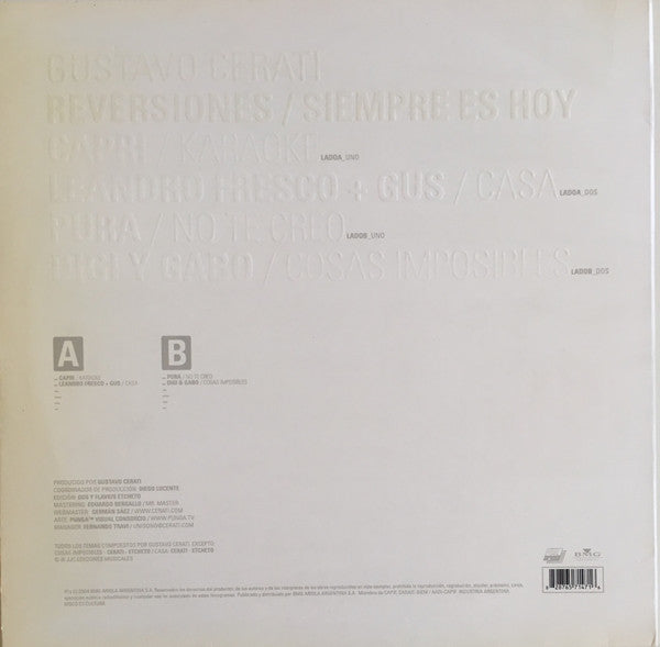 Gustavo Cerati - Reversiones Siempre Es Hoy