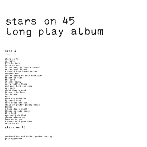 Stars On 45 - Long Play Album (Limited White 180 Gram Audiophile Vinyl, remastered, includes Beatles medley, numbered to 1000, import)