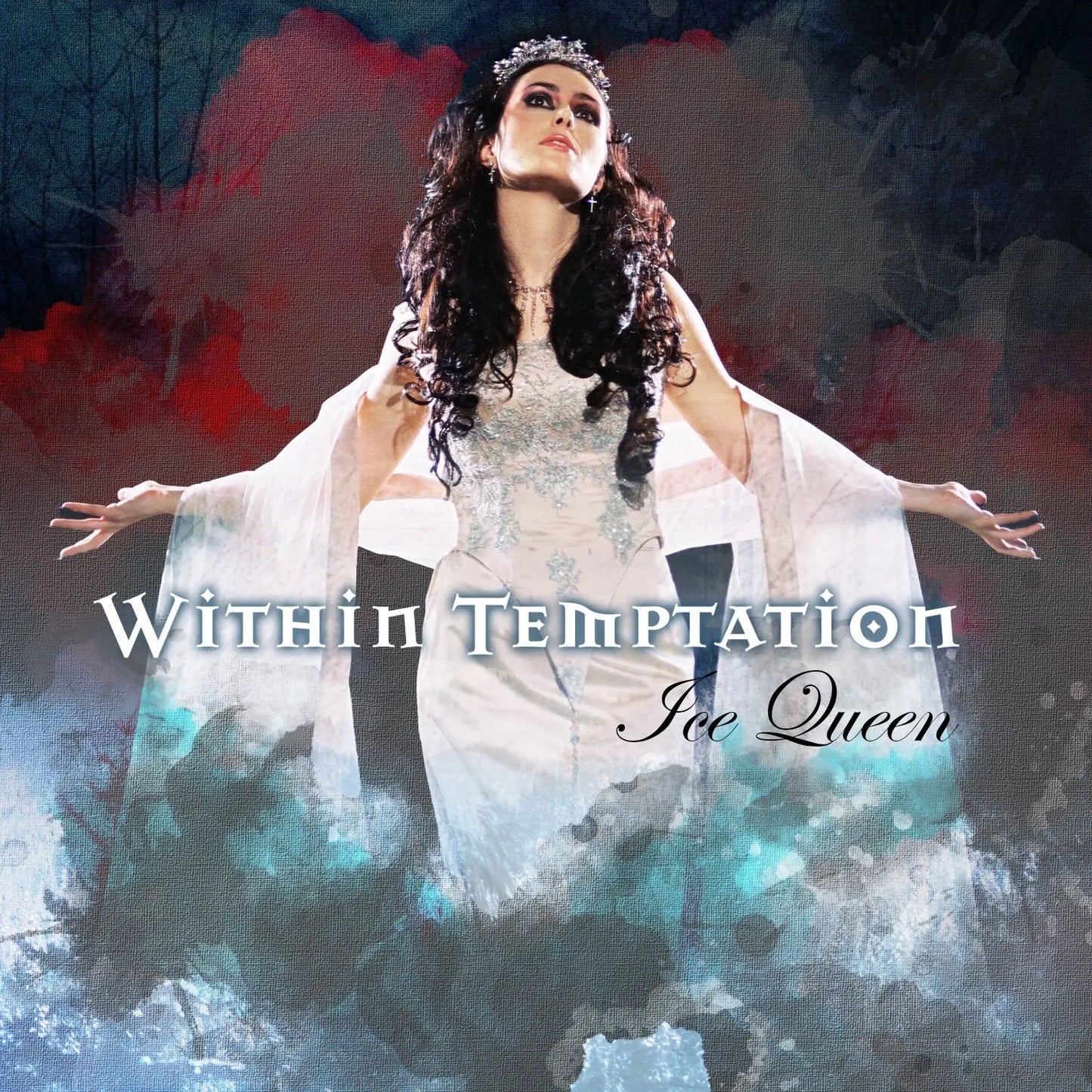 Within Temptation - Ice Queen (Acoustic) (10' Silver and Red Marbled)