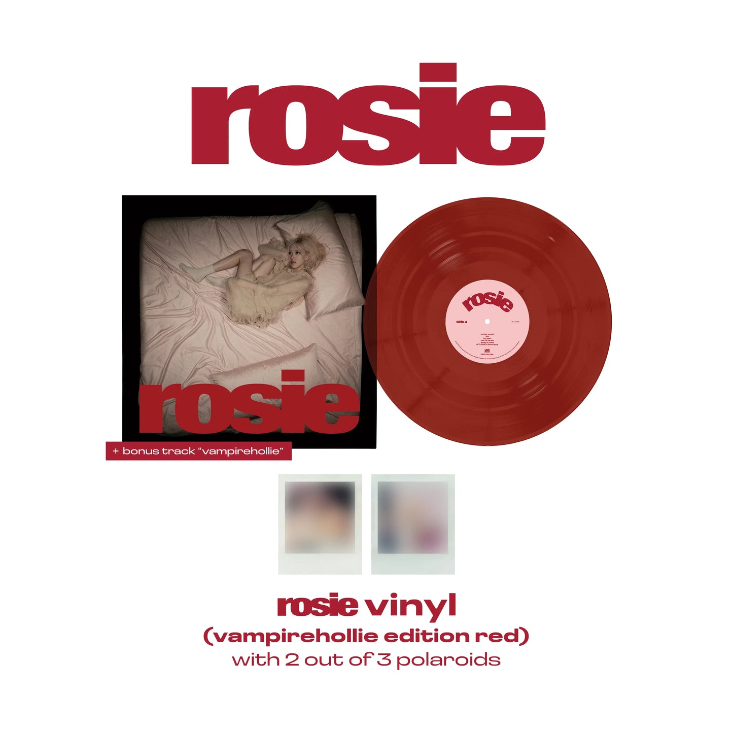 ROSE - rosie (Translucent Red Vinyl, 2 polaroids, exclusive bonus track)
