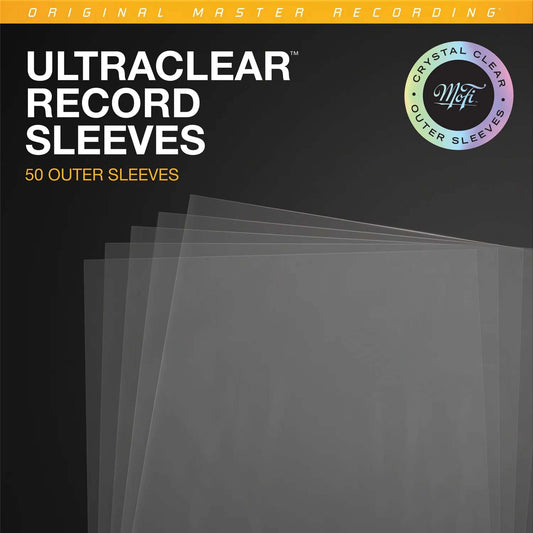 12'' Outer Sleeves - Mobile Fidelity UltraClear Record Sleeves (50 sleeves, 4 mil Crystal Clear polypropylene sleeve, room for gatefold jackets)