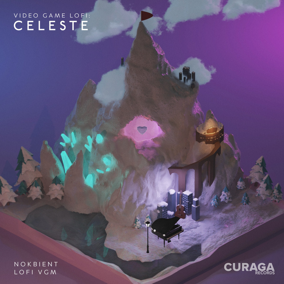 Nokbient - Video Game LoFi: Celeste (Transparent Green Cassette)