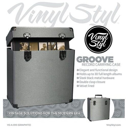 Vinyl Styl™ Groove Record Carrying Case (Graphite)