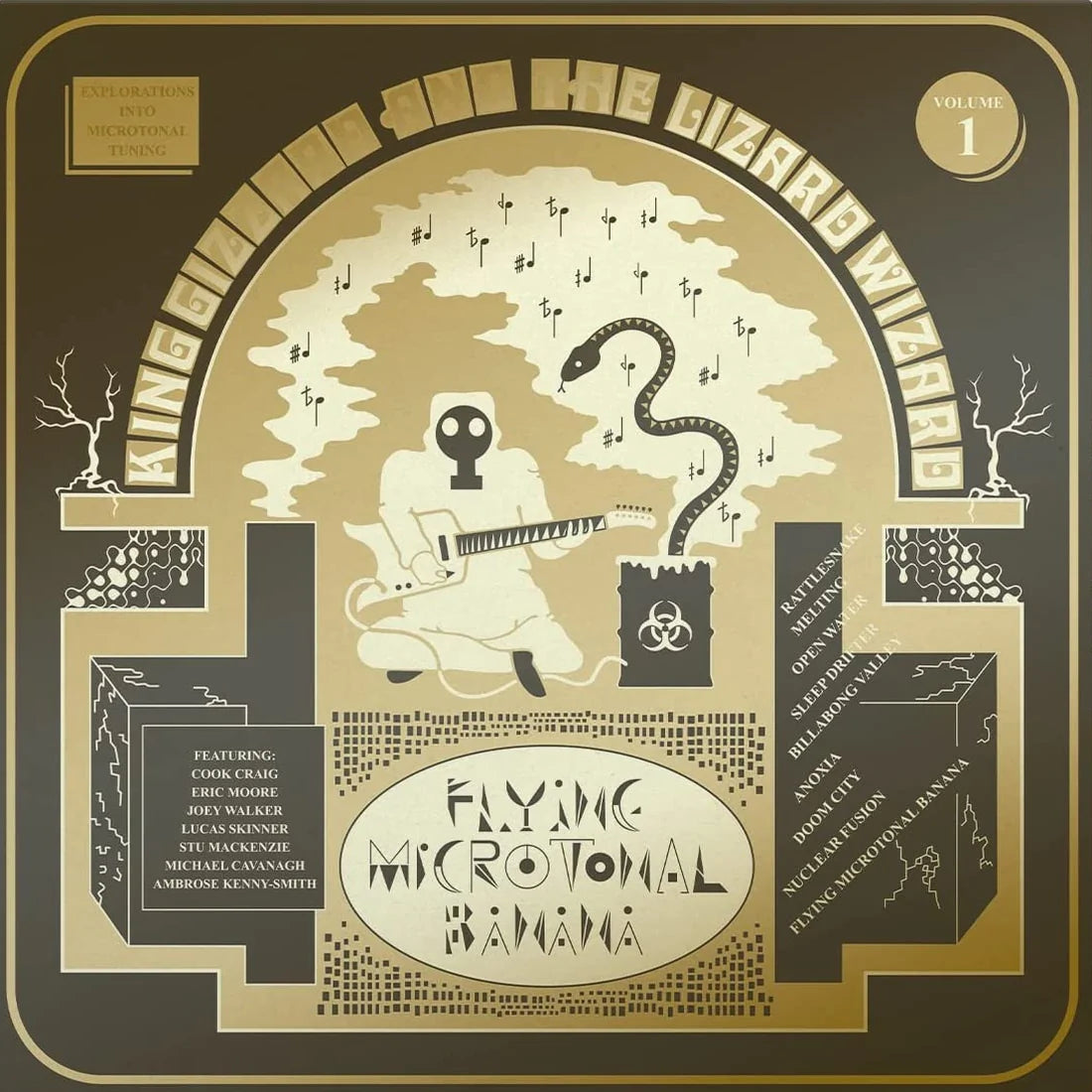 King Gizzard & The Lizard Wizard - Flying Microtonal Banana (Golden Rattlesnake Vinyl, gold-foil stamped jacket)