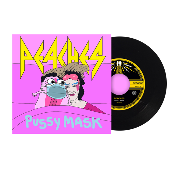 Peaches - Pussy Mask [7''] (Black Vinyl, one-sided with TMR logo etched on b-side)