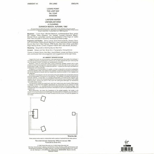 Brian Eno - Ambient 4: On Land [LP] (180 Gram, gatefold, download, half-speed remaster, 45 RPM)