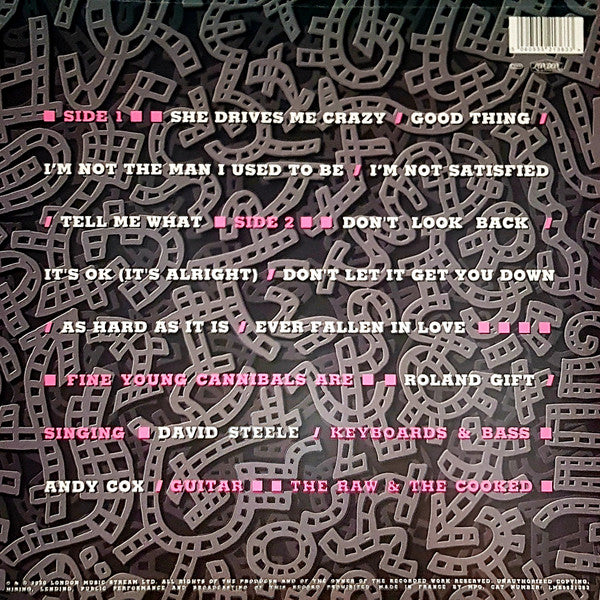 Fine Young Cannibals ‎– The Raw & The Cooked (White Vinyl)