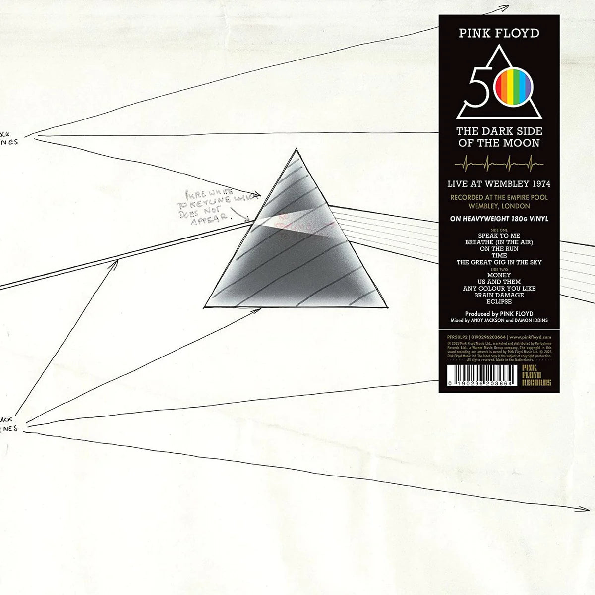 Pink Floyd - The Dark Side Of The Moon: Live At Wembley Empire Pool, London, 1974 [LP] (UK import, 180 gram, 2023 remastered, 2 posters, gatefold)