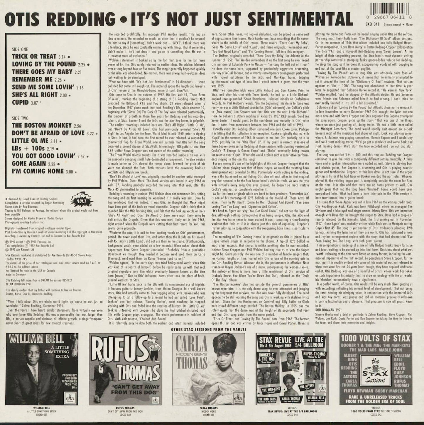 Otis Redding  - It's Not Just Sentimental